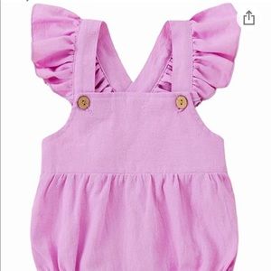 Hibobi cross back purple onesie
